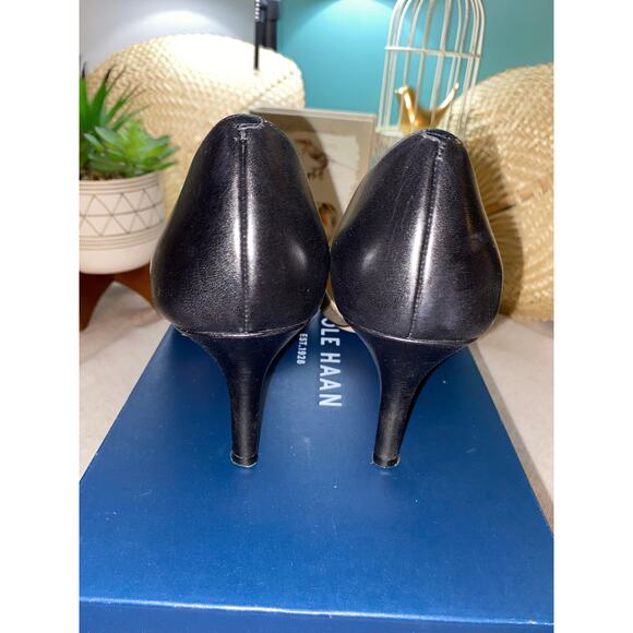 Cole Haan Highland Pump Women’s size 9 B Tan Black Heels with Box GUC - Picture 4 of 12